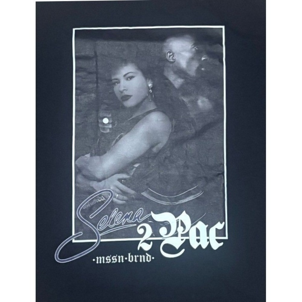 NWOT Selena & TuPac Streetwear Graphic T-Shirt Black Womens Size XL - Picture 3 of 6